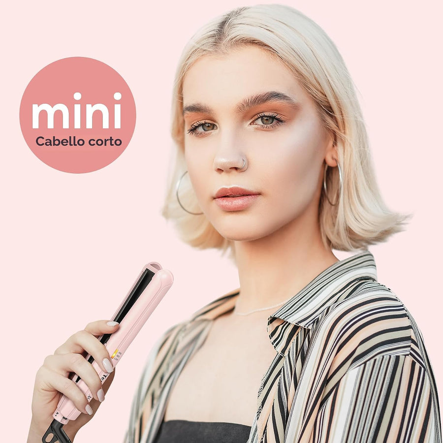 Terviiix Mini plancha plana para el cabello, temperatura ajustable,...