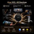 DIGIERA SSD portátil magnético de 1 TB, unidades de estado sólido externas con USB-C 3.2 Gen 2x2, velocidad de hasta 2000 MB/s, compacta y duradera, compatible con iPhone 15/16/17 Series y otros dispositivos USB-C, color negro