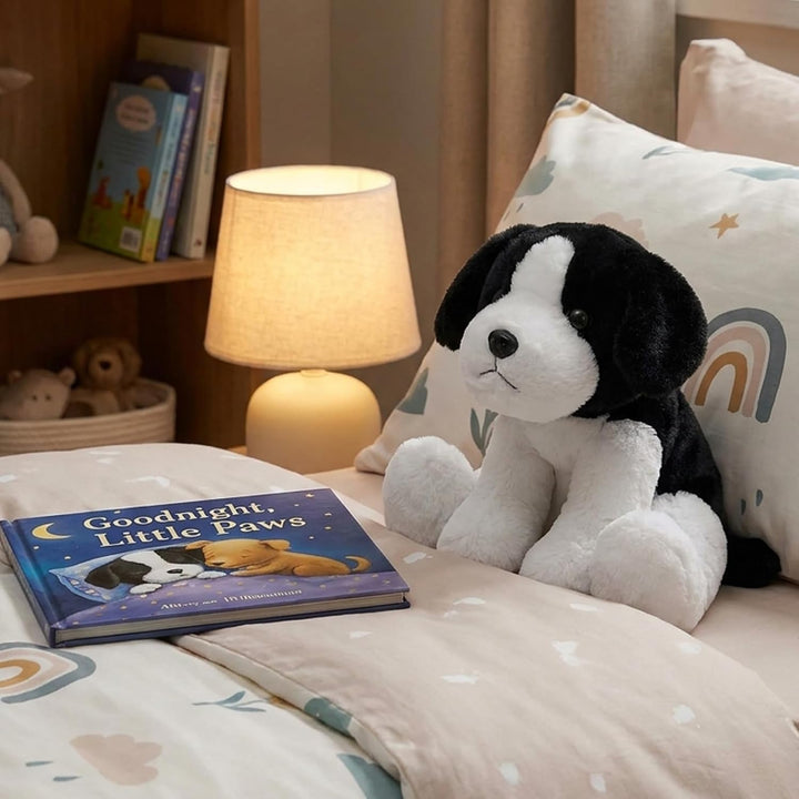 WEIGEDU - Peluche de perro pastor Beagle blanco y negro | Para niño...