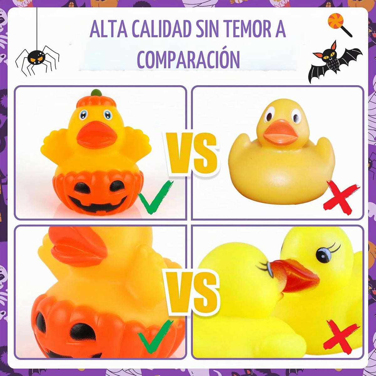 DMSKY 52 Pcs Halloween Rubber Ducks en Bulk, Assorted Styles