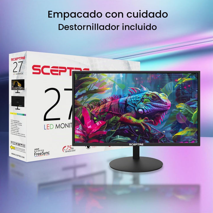 Sceptre E275W-19203R - Monitor LED de 27 pulgadas 1080P 99% sRGB, 2...