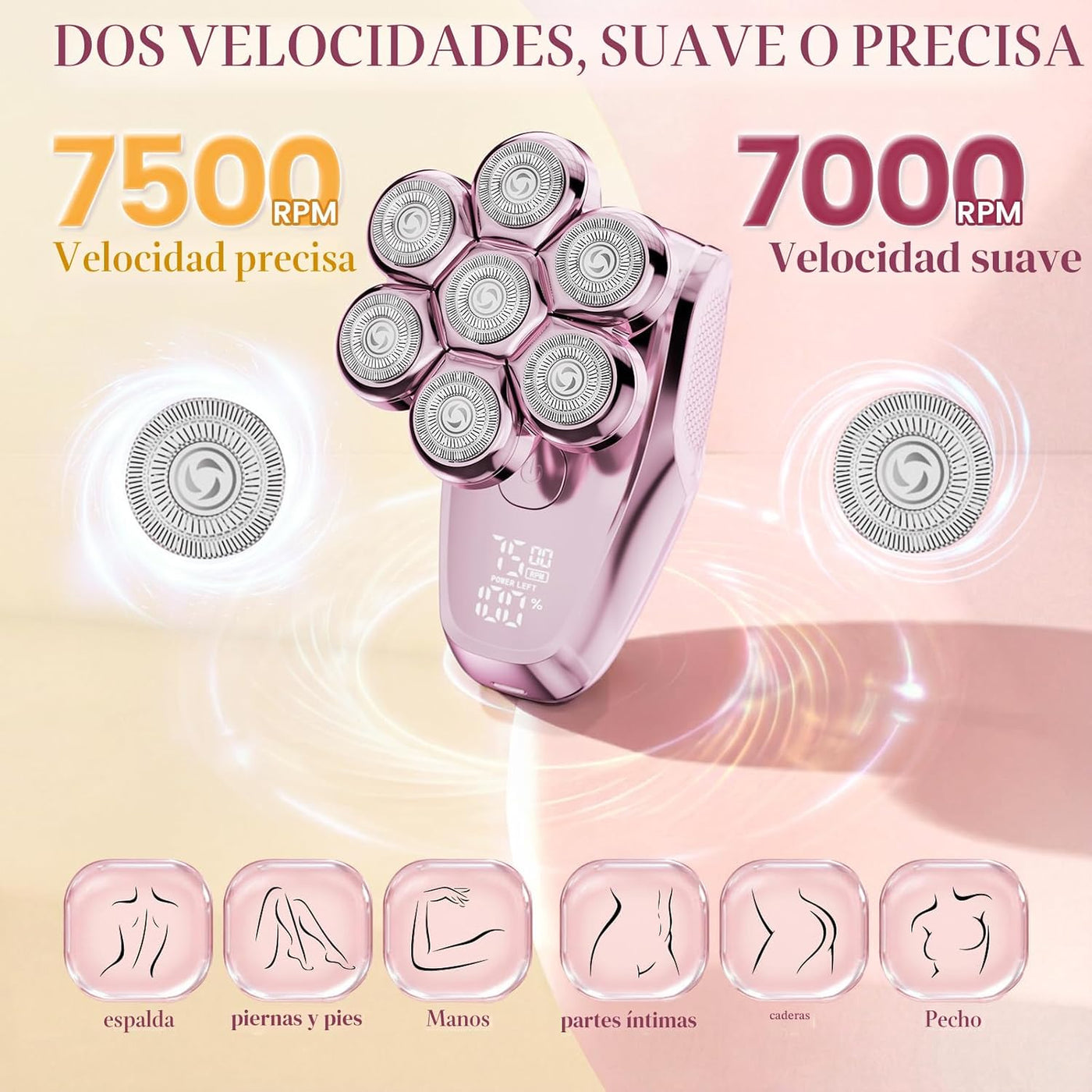 MALEGEBAZ Maquinillas de afeitar eléctricas para mujer, afeitadora...