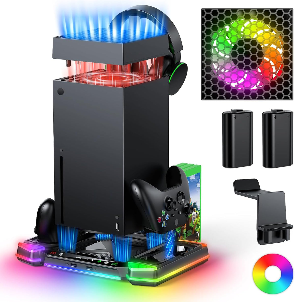 Soporte de carga superior para ventilador y controlador de refrigeración automática para consola Xbox Series X