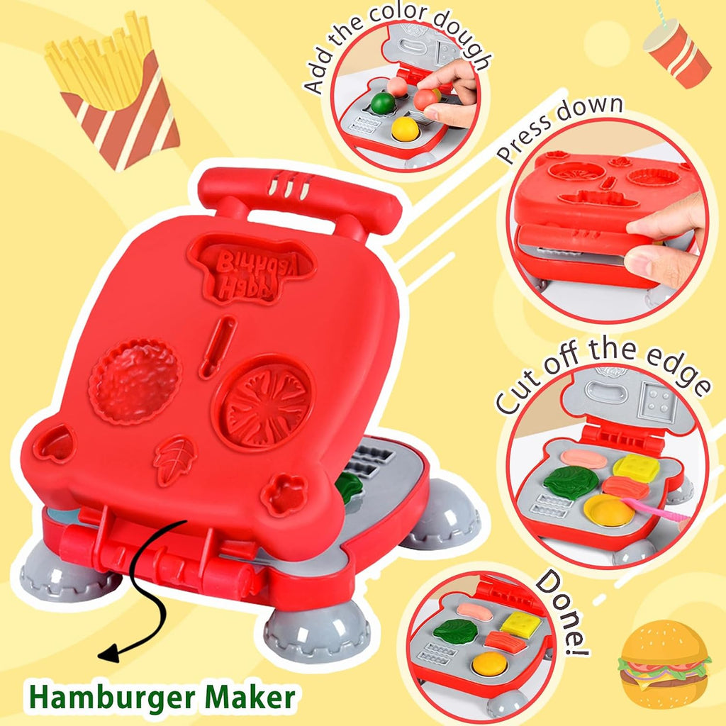 3 en 1 Color Dough Kitchen Creations Set, 12 Colors Dough