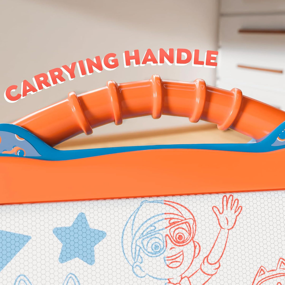 Lollipop Blippi - Tableta de escritura magnética para niños, juguetes ideales para bebés y niños pequeños, tablero de dibujo magnético con soportes, bolígrafo y sellos, juguetes de aprendizaje