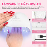 Kit de uñas acrílicas de 58 piezas para principiantes con todo, 3 c...