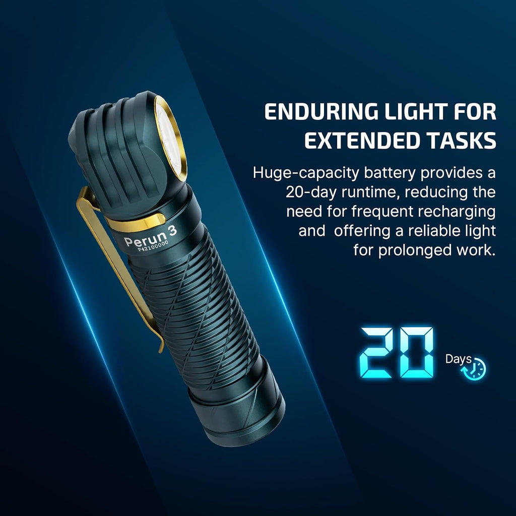 OLIGHT Perun 3 - Linterna frontal recargable, luz roja, impermeable