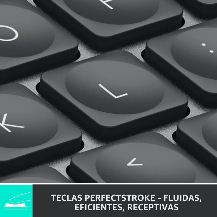 Logitech MX Keys Mini - Teclado minimalista, iluminado, inalámbrico...
