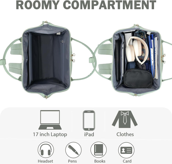 KROSER Mochila para laptop de 17 pulgadas, elegante mochila repelen...