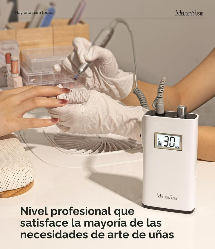 MelodySusie Taladro de uñas inalámbrico de nivel de entrada con cli...