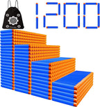 POKONBOY 1200 Pack Refill Darts Recargas Compatibles con Armas Nerf, Dardos de Espuma Recarga Compatibles con Armas Nerf N-Strike Elite Series Juguetes para Niños