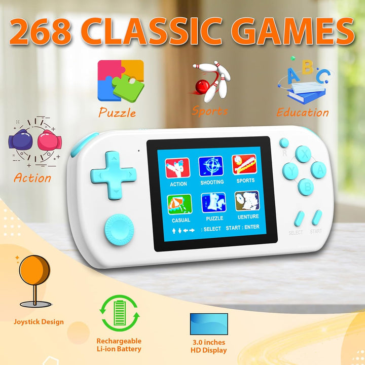 Juegos de mano para niños y adultos con 268 videojuegos clásicos re...