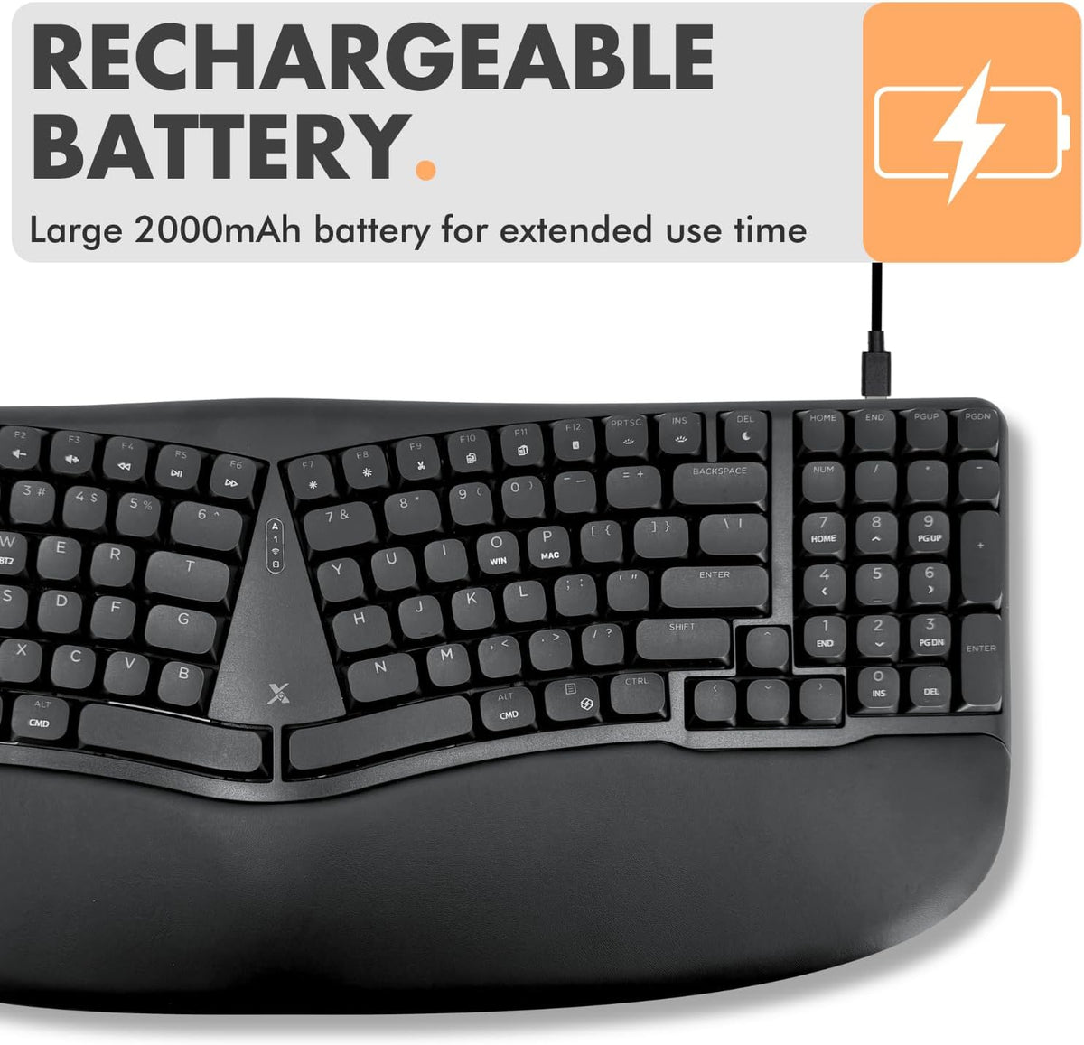 Teclado ergonómico mecánico de bajo perfil X9 Performance - (BT + 2...