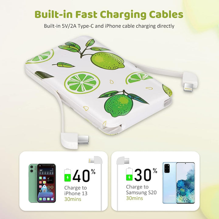 Sethruki Cargador Portátil 5000mAh Lindo Ultra Delgado Banco de Ene...