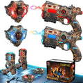 VATOS - Set de pistola láser recargable de 2 jugadores - 2.4GHz de datos totalmente sincronizados 2 pistolas y 2 chalecos con sensores - Geniales juguetes de cumpleaños y ideas de pistolas láser para