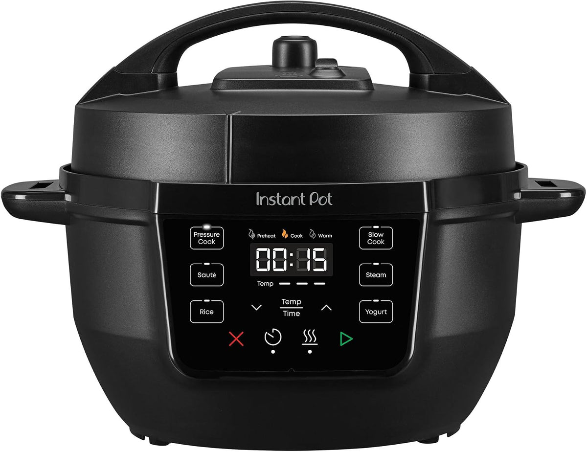Instant Pot 4QT RIO Mini Multicocina 7 en 1, Olla a Presión, Cocción Lenta, Saltear, Vapor, Arrocera, Yogur y Calentador, Negro, 4 Cuartos