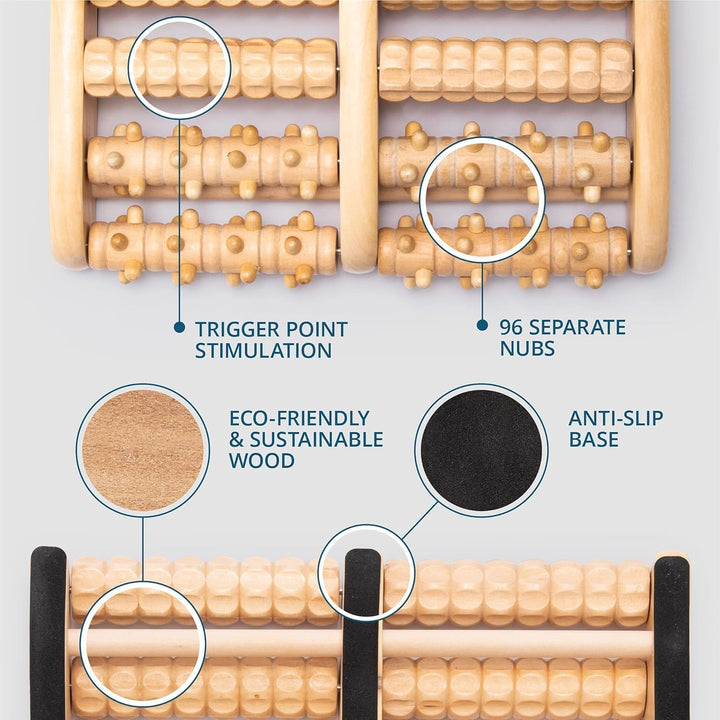 TheraFlow - Masajeador dual de rodillos para pies (XL) \u2013 Relaj...