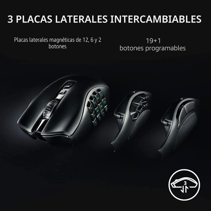Razer Naga V2 Pro ratón inalámbrico para Multijugador masivo en lín...