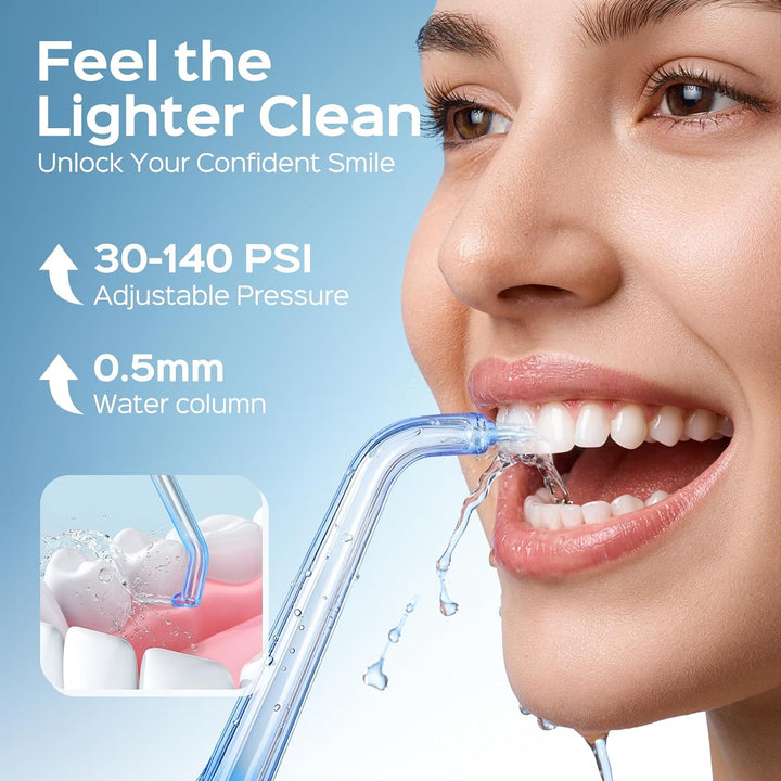 COSLUS Irrigador dental portátil T50 para viajes: Mini púa dental i...