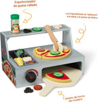 Melissa & Doug Top & Bake Wooden Pizza Counter Pretend Play Set