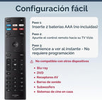 XRT136 - Control remoto de repuesto para televisores Vizio SmartCast, fácil configuración, infrarrojos, teclas de acceso directo, control remoto universal, compatible con D, E, M, P