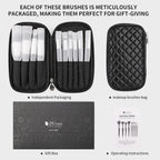 DUcare Brochas de maquillaje con estuche, 10 piezas de brochas