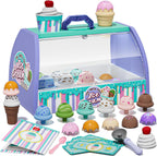 Lehoo Castle Juguetes de helado para niños pequeños de 3 a 5 años, juguetes para niñas de 3 a 4 años, juego de tienda de helados para niños, regalo para niñas y niños de 3, 4, 5, 6 años