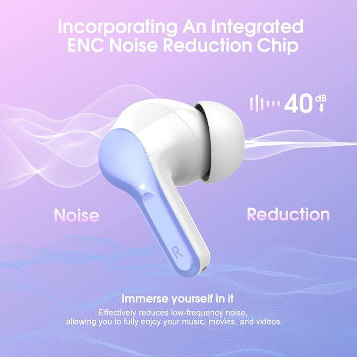 Auriculares inalámbricos, Bluetooth 5.4, estéreo de alta fidelidad,...