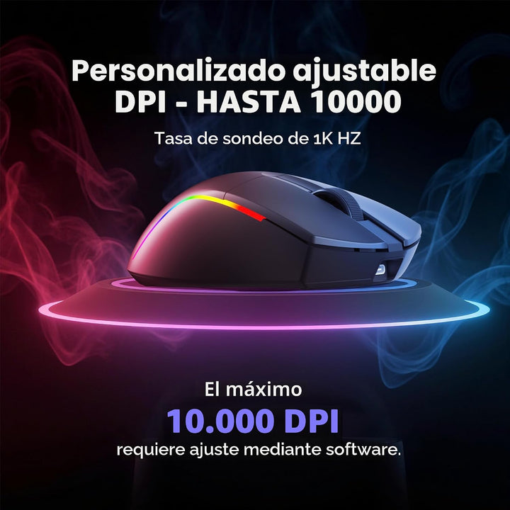 Redragon S107KS - Teclado y mouse inalámbricos para juegos, retroil...