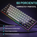BlueFinger Combo de teclado y mouse mecánicos para juegos 60% \u201...
