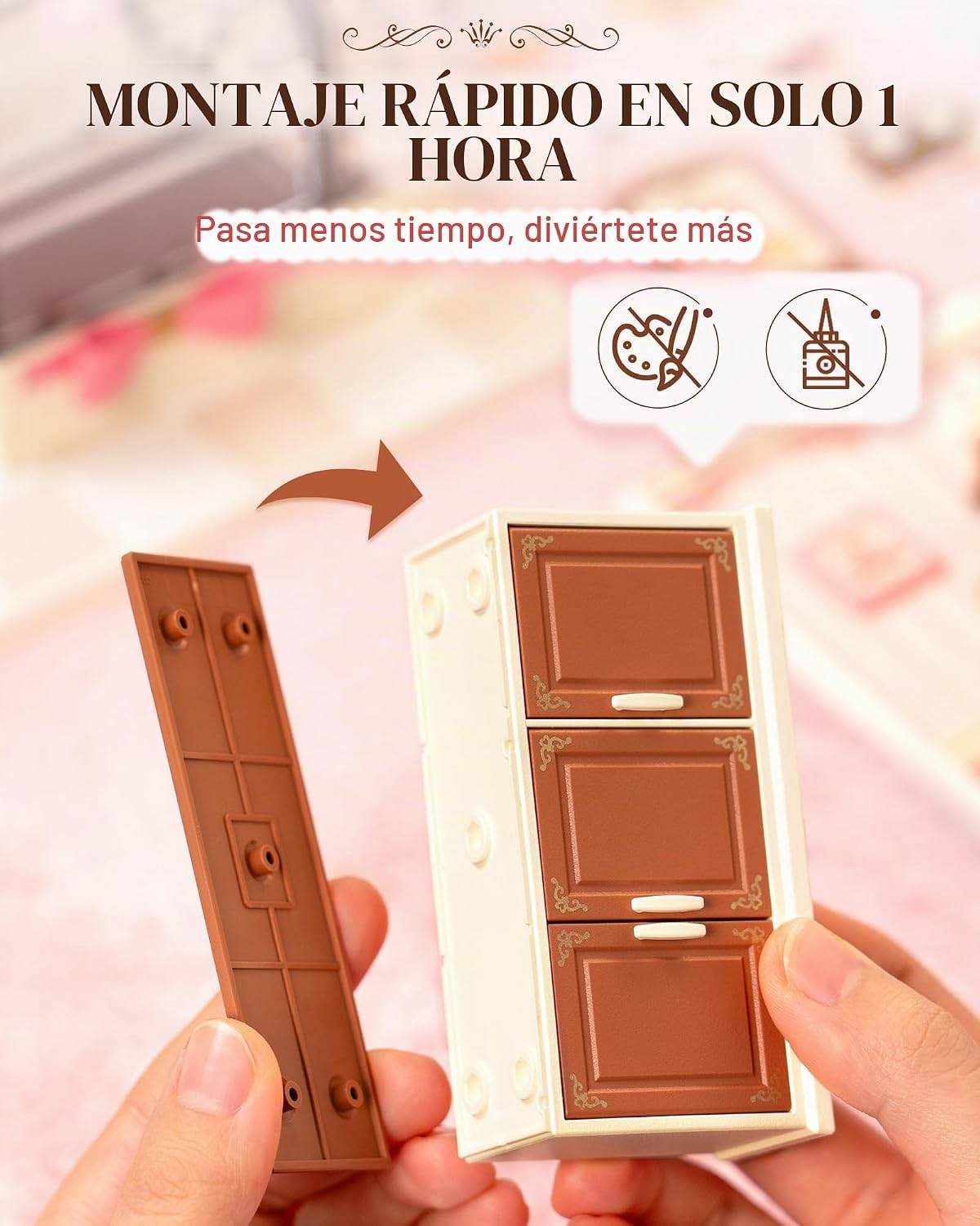 Lámpara Rolife Super Creator Kits Tasty Cake Shop, bloques de construcción de casa pequeña para muñequitas, kits de construcción de modelo de casa mini de plástico para adolescentes de 14 años en adelante