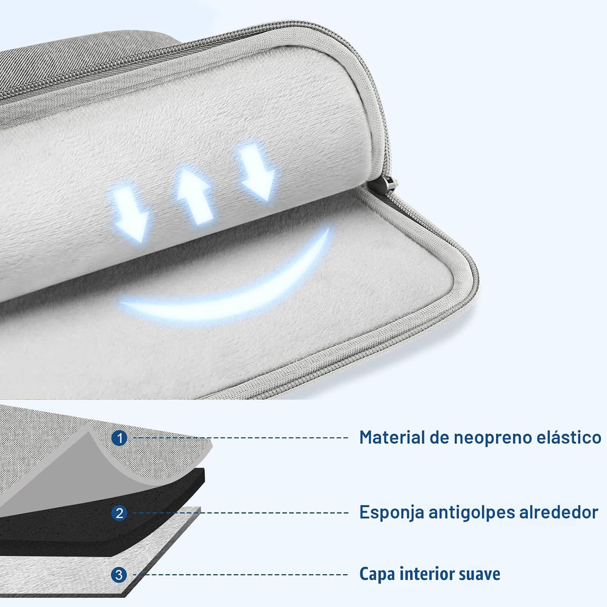 MOSISO Funda vertical de poliéster con bolsillo para laptop de 17 a...