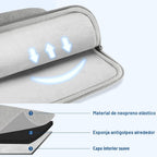 MOSISO Funda vertical de poliéster con bolsillo para laptop, Negro, 12,3 pulgadas