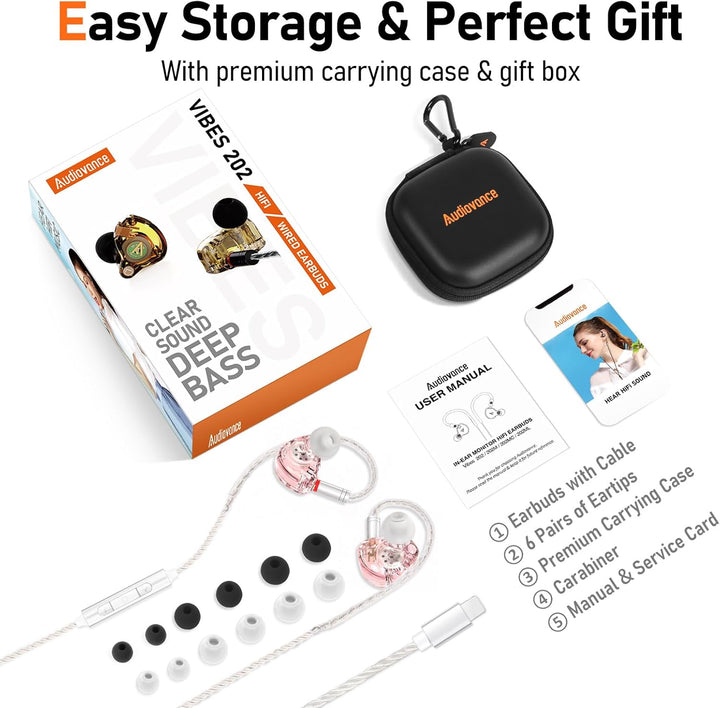 Vibes - Auriculares con cable de 6.8 fl oz, auriculares de alta fid...