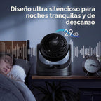 IRIS USA WOOZOO Ventilador de escritorio mediano, oscilante, inclin...