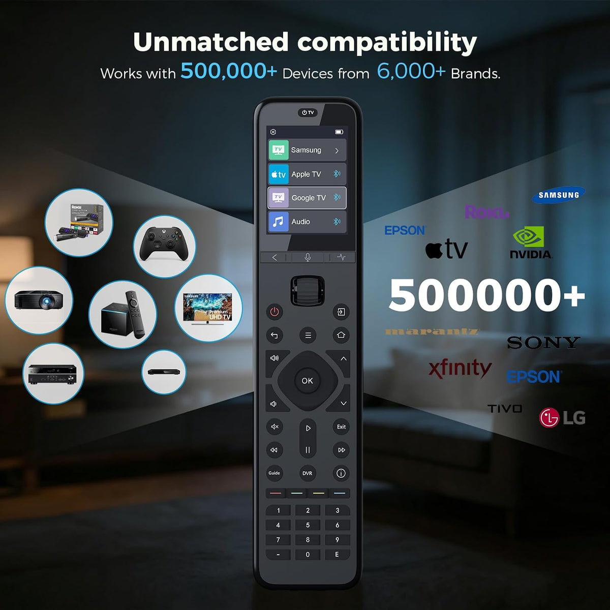 SofaBaton Control remoto universal U3, rueda de desplazamiento, mouse de aire, multipunto Bluetooth, control remoto inteligente todo en uno con botón de personalización, funciona con dispositivos IR