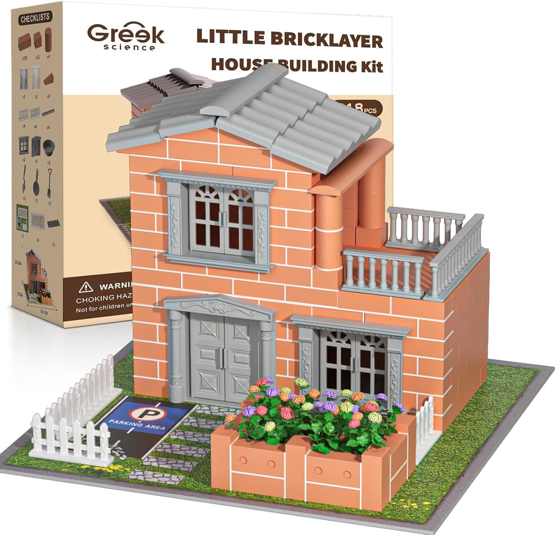 Mini kit de construcción de casa para niños de 8 años en
