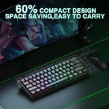 Aula WIN60 HE - Teclado mecánico 60% para juegos con cable, interru...
