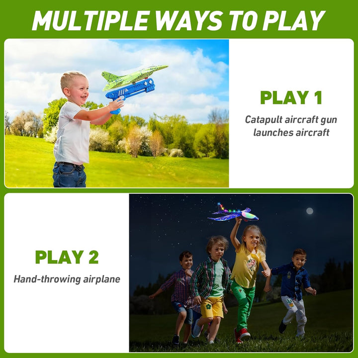 Paquete de 3 juguetes lanzadores de aviones 132 pulgadas