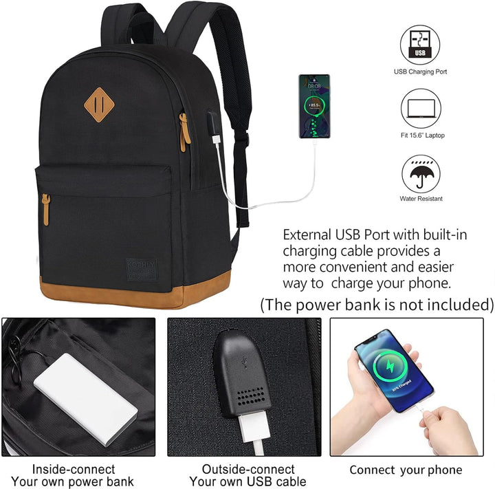 KOPHLY Mochila Grande de Equipaje de Mano para Portátil para Viajes...