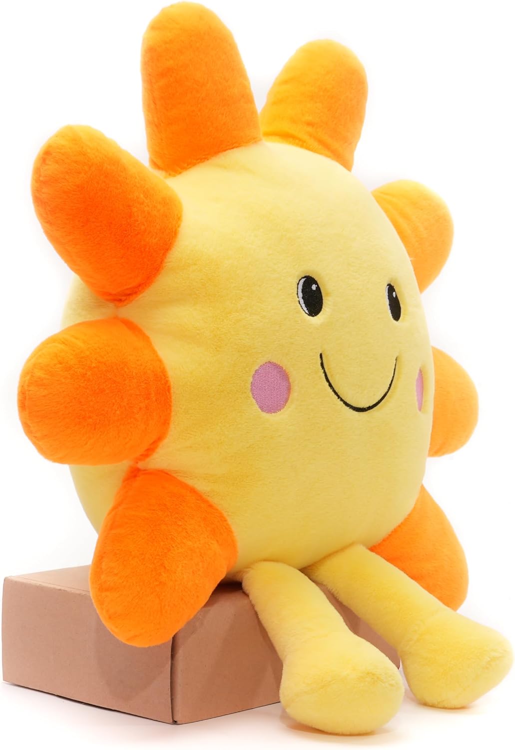 WEIGEDU Juguete de almohada de peluche de sol, amarillo, 17.7 pulga...