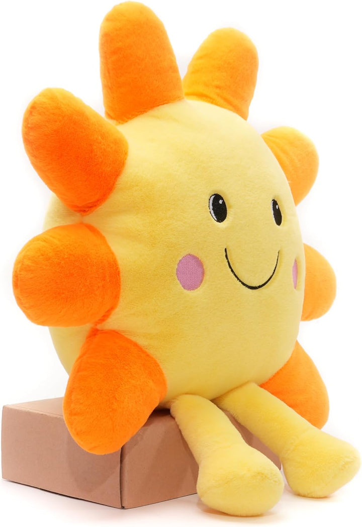 WEIGEDU Juguete de almohada de peluche de sol, amarillo, 17.7 pulga...