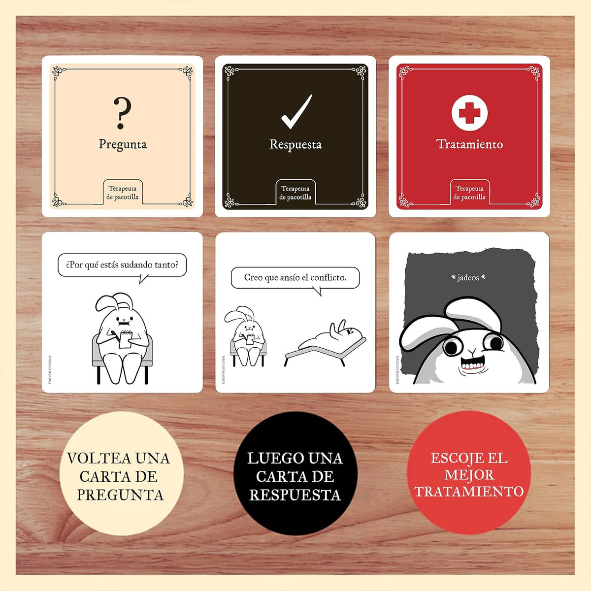 Exploding Kittens Terapeuta Horrible: Edición Extra Horrible – 3-8 jugadores – 17+ años – 15 min – Juego cómico de construcción – Fiesta, Noche Familiar, juego de cartas