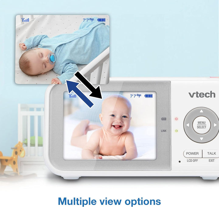VTech VM923-2 Monitor de bebé, pantalla de 2.8 pulgadas, rango de 1...