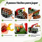 Juguete verde del camión de la grúa de 15", juguete del camión de grúa del