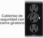 GE Protector contra sobretensiones, regleta, extensión de 8 ft, 6 tomas