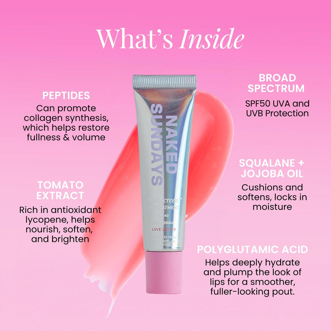 Naked Sundays Tratamiento labial teñido SPF 50 con protección solar...