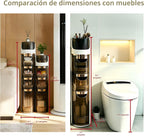 BGYMF Armario de almacenamiento estrecho de 3 niveles para baño, móvil