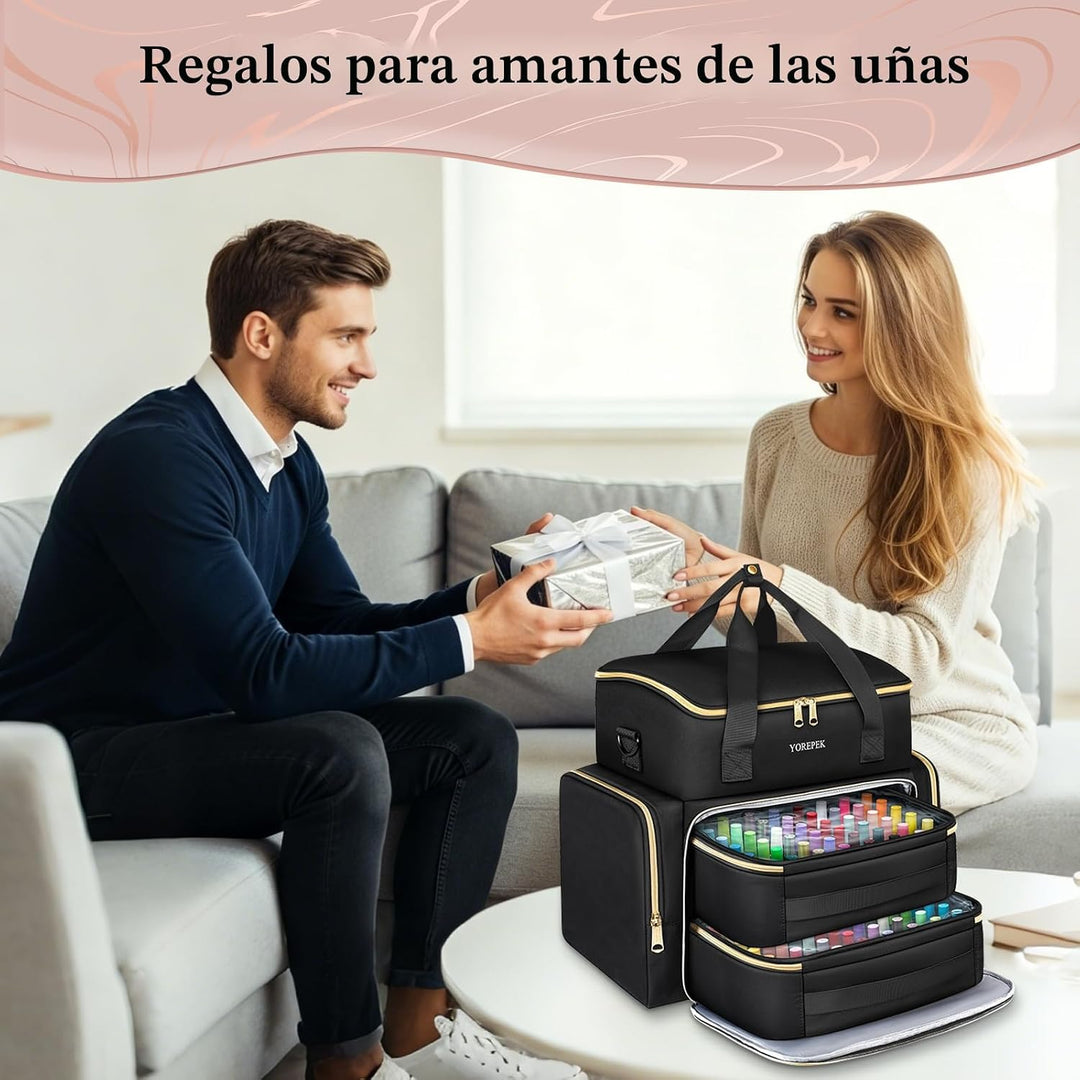 YOREPEK Estuche extra grande para esmalte de uñas, con capacidad pa...