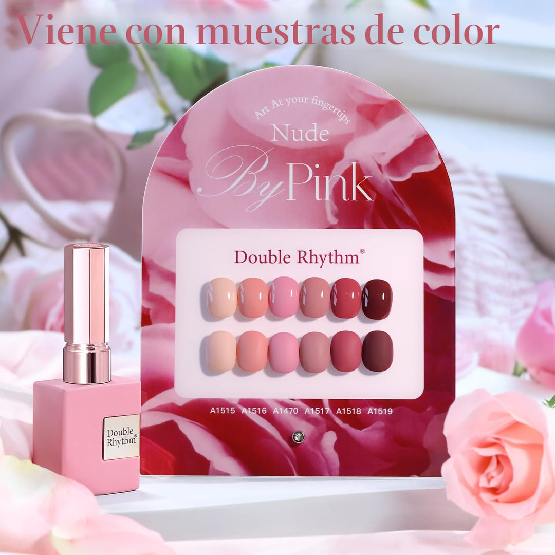 Double Rhythm Juego de 6 piezas de 15 ml de esmalte de uñas en gel,...